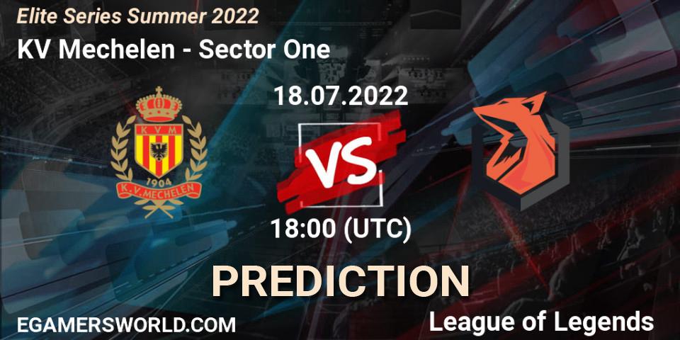Prognoza KV Mechelen - Sector One. 18.07.2022 at 18:00, LoL, Elite Series Summer 2022