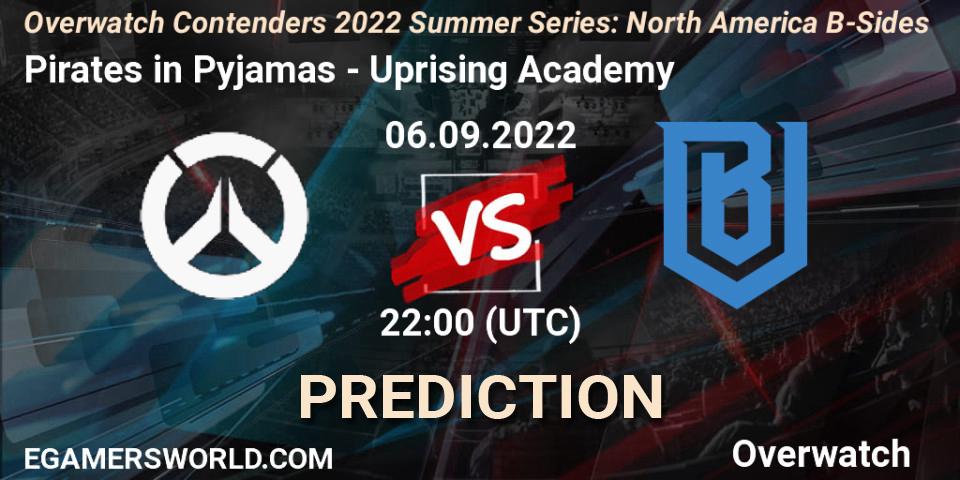 Prognoza Pirates in Pyjamas - Uprising Academy. 07.09.22, Overwatch, Overwatch Contenders 2022 Summer Series: North America B-Sides