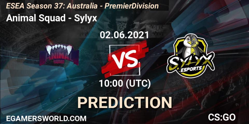 Prognoza Animal Squad - Sylyx. 02.06.2021 at 10:00, Counter-Strike (CS2), ESEA Season 37: Australia - Premier Division