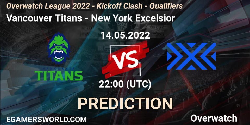 Prognoza Vancouver Titans - New York Excelsior. 14.05.2022 at 22:45, Overwatch, Overwatch League 2022 - Kickoff Clash - Qualifiers