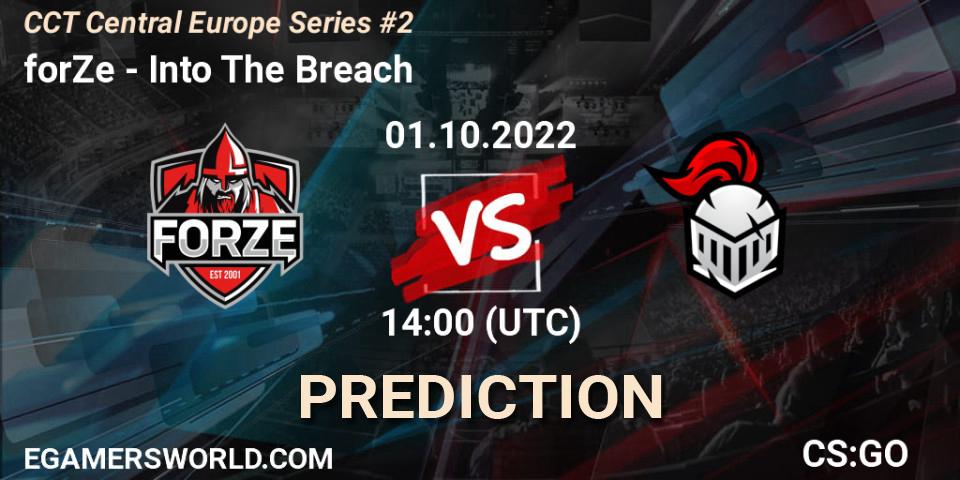 Prognoza forZe - Into The Breach. 01.10.22, CS2 (CS:GO), CCT Central Europe Series #2