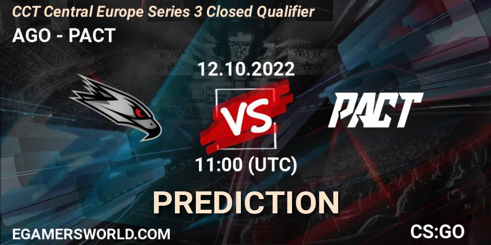 Prognoza AGO - PACT. 12.10.2022 at 11:00, Counter-Strike (CS2), CCT Central Europe Series 3 Closed Qualifier
