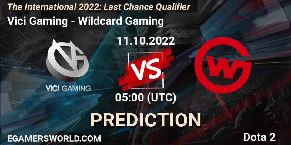 Prognoza Vici Gaming - Wildcard Gaming. 11.10.2022 at 04:12, Dota 2, The International 2022: Last Chance Qualifier