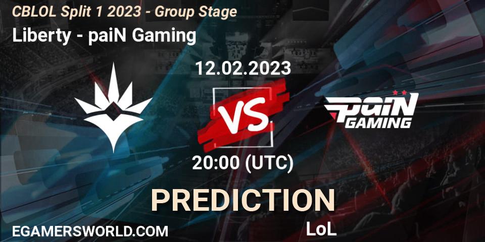 Prognoza Liberty - paiN Gaming. 12.02.2023 at 20:00, LoL, CBLOL Split 1 2023 - Group Stage