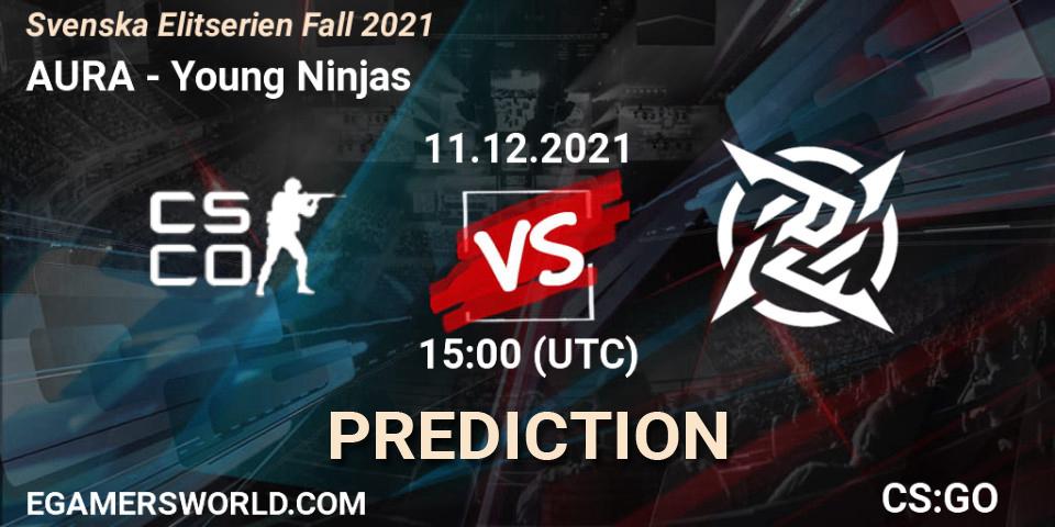 Prognoza AURA - Young Ninjas. 11.12.21, CS2 (CS:GO), Svenska Elitserien Fall 2021