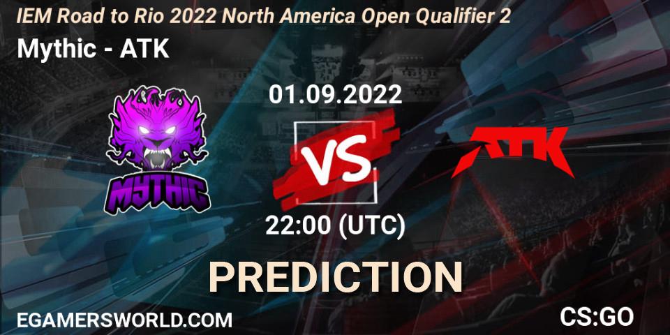 Prognoza Mythic - ATK. 01.09.22, CS2 (CS:GO), IEM Road to Rio 2022 North America Open Qualifier 2