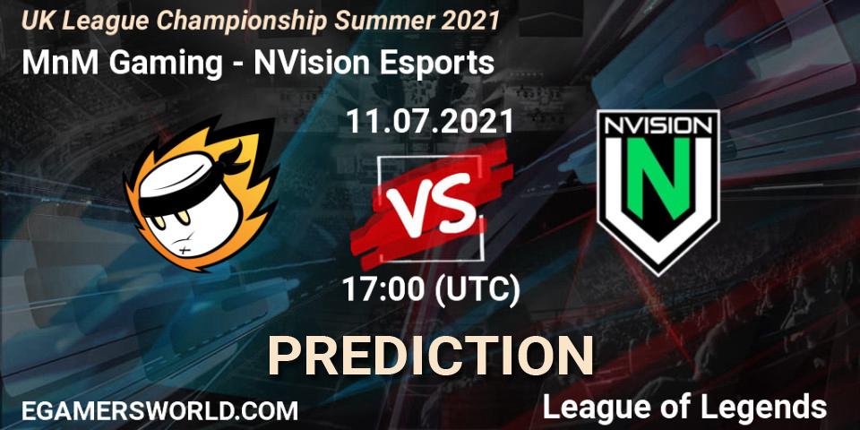 Prognoza MnM Gaming - NVision Esports. 11.07.2021 at 17:00, LoL, UK League Championship Summer 2021