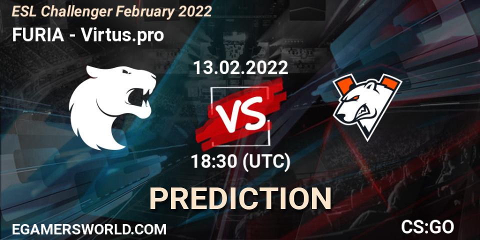 Prognoza FURIA - Virtus.pro. 13.02.2022 at 18:30, Counter-Strike (CS2), ESL Challenger February 2022