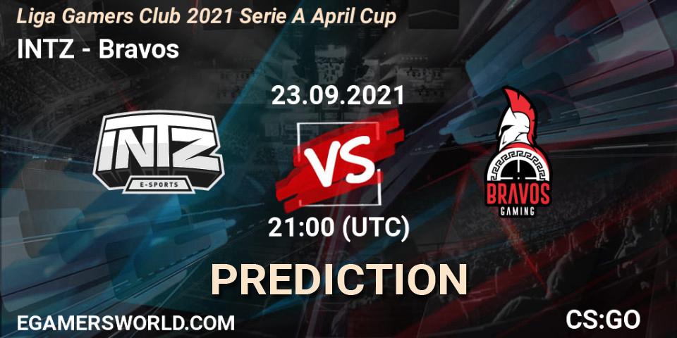 Prognoza INTZ - Bravos. 23.09.2021 at 21:00, Counter-Strike (CS2), Liga Gamers Club 2021 Serie A April Cup
