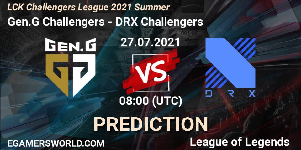 Prognoza Gen.G Challengers - DRX Challengers. 27.07.2021 at 08:00, LoL, LCK Challengers League 2021 Summer