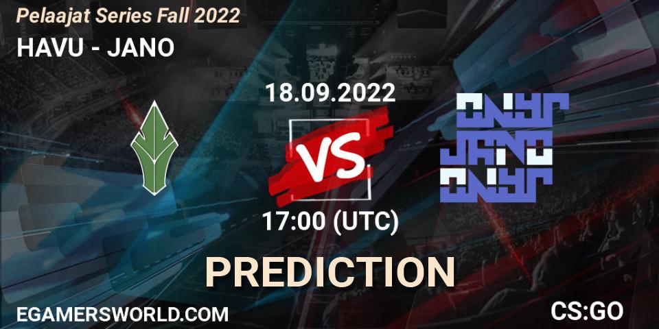 Prognoza HAVU - JANO. 18.09.2022 at 17:00, Counter-Strike (CS2), Pelaajat Series Fall 2022