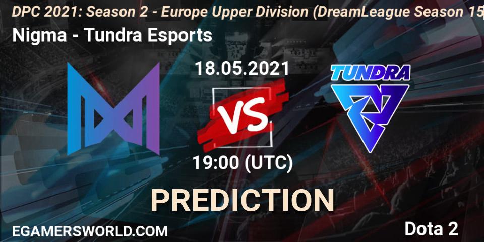 Prognoza Nigma - Tundra Esports. 18.05.2021 at 19:47, Dota 2, DPC 2021: Season 2 - Europe Upper Division (DreamLeague Season 15)