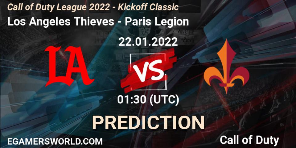 Prognoza Los Angeles Thieves - Paris Legion. 22.01.22, Call of Duty, Call of Duty League 2022 - Kickoff Classic