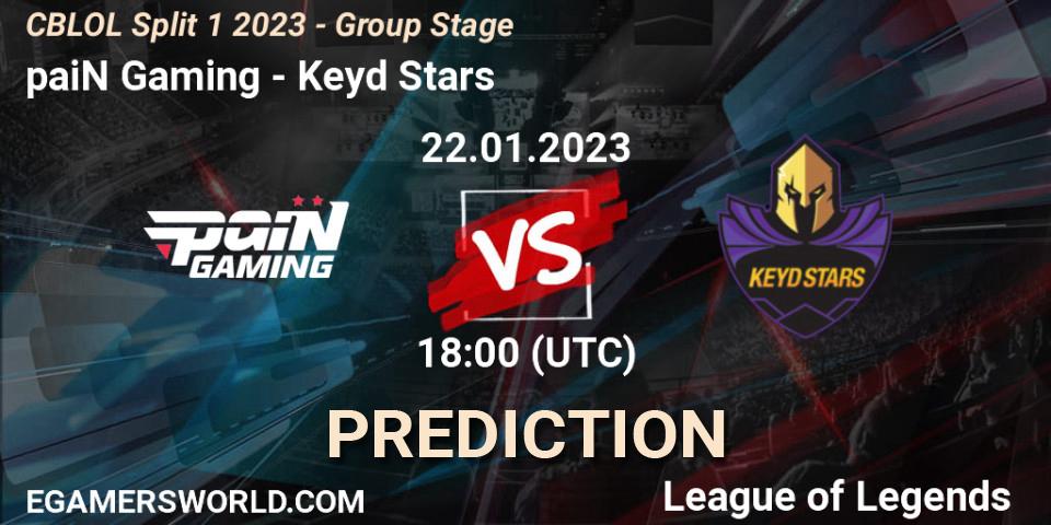 Prognoza paiN Gaming - Keyd Stars. 22.01.23, LoL, CBLOL Split 1 2023 - Group Stage