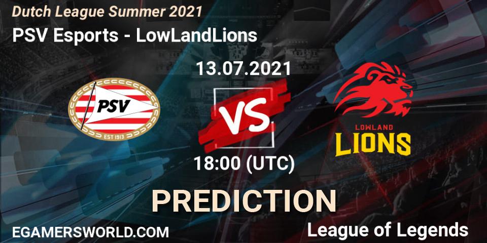 Prognoza PSV Esports - LowLandLions. 15.06.2021 at 19:00, LoL, Dutch League Summer 2021