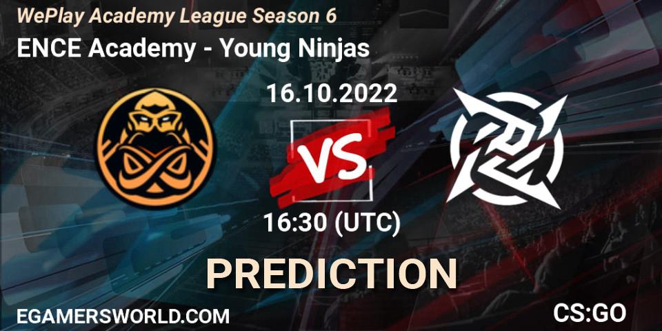 Prognoza ENCE Academy - Young Ninjas. 16.10.2022 at 16:50, Counter-Strike (CS2), WePlay Academy League Season 6