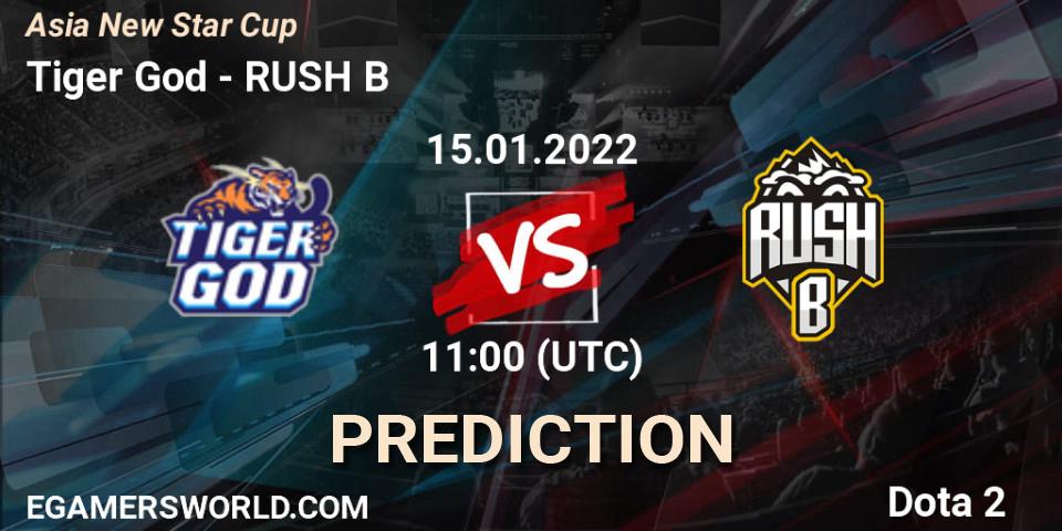Prognoza Tiger God - RUSH B. 15.01.2022 at 11:34, Dota 2, Asia New Star Cup Season 2