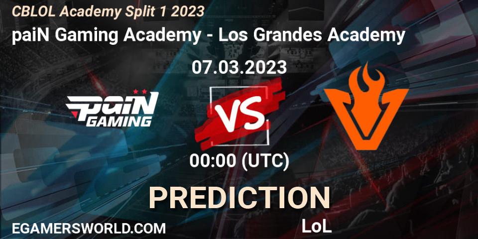Prognoza paiN Gaming Academy - Los Grandes Academy. 07.03.2023 at 00:00, LoL, CBLOL Academy Split 1 2023