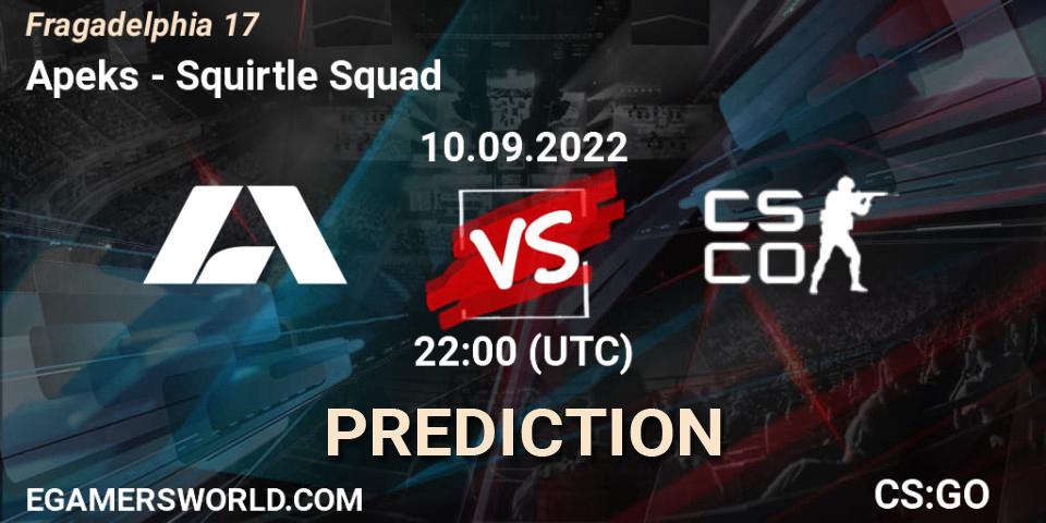 Prognoza Apeks - Squirtle Squad. 10.09.2022 at 22:15, Counter-Strike (CS2), Fragadelphia 17
