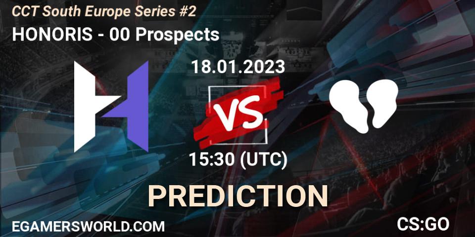 Prognoza HONORIS - 00 Prospects. 18.01.23, CS2 (CS:GO), CCT South Europe Series #2