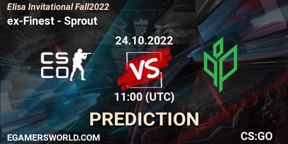 Prognoza ex-Finest - Sprout. 24.10.2022 at 11:00, Counter-Strike (CS2), Elisa Invitational Fall 2022