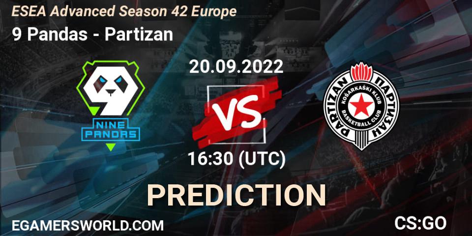Prognoza 9 Pandas - Partizan. 20.09.22, CS2 (CS:GO), ESEA Season 42: Advanced Division - Europe
