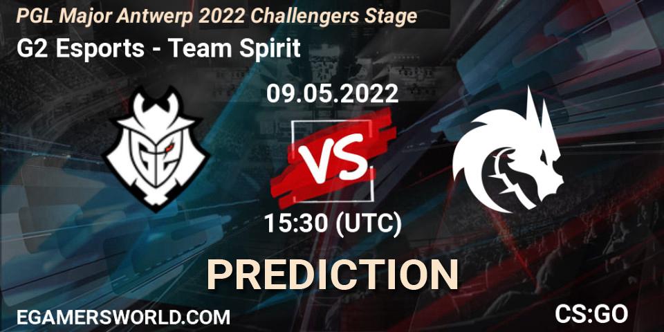 Prognoza G2 Esports - Team Spirit. 09.05.2022 at 15:30, Counter-Strike (CS2), PGL Major Antwerp 2022 Challengers Stage