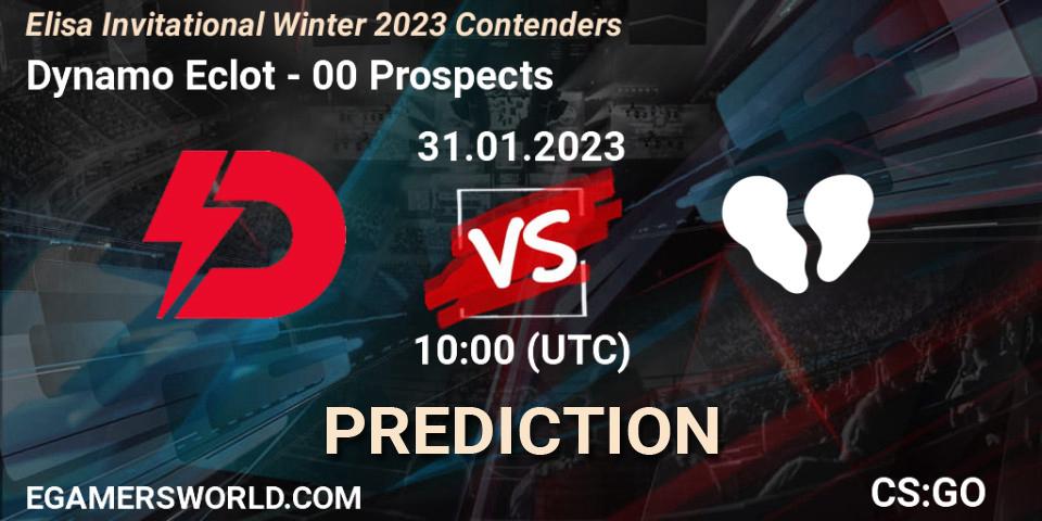 Prognoza Dynamo Eclot - 00 Prospects. 31.01.23, CS2 (CS:GO), Elisa Invitational Winter 2023 Contenders