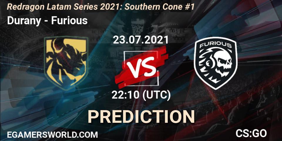 Prognoza Durany - Furious. 24.07.2021 at 01:30, Counter-Strike (CS2), Redragon Latam Series 2021: Southern Cone #1