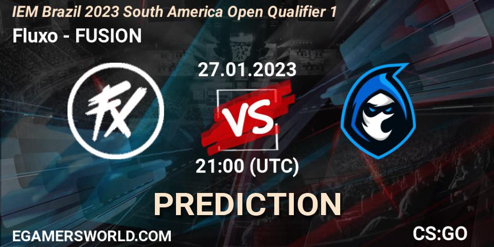 Prognoza Fluxo - FUSION. 27.01.2023 at 21:10, Counter-Strike (CS2), IEM Brazil Rio 2023 South America Open Qualifier 1