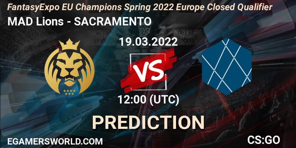 Prognoza MAD Lions - SACRAMENTO. 19.03.2022 at 12:30, Counter-Strike (CS2), FantasyExpo EU Champions Spring 2022 Europe Closed Qualifier