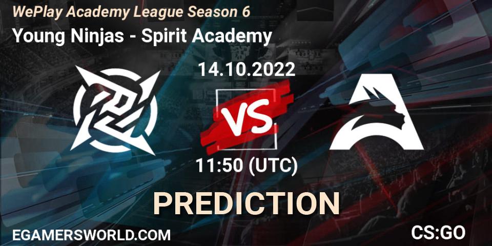 Prognoza Young Ninjas - Spirit Academy. 14.10.2022 at 11:50, Counter-Strike (CS2), WePlay Academy League Season 6