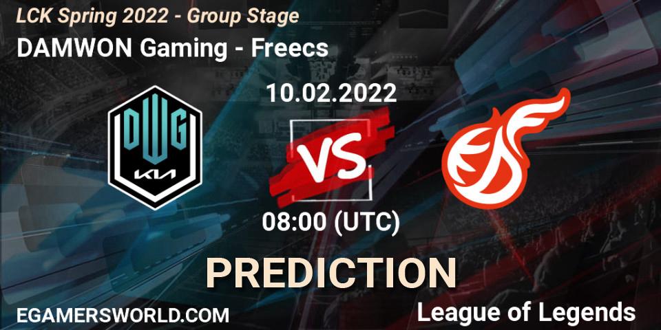 Prognoza DAMWON Gaming - Freecs. 10.02.2022 at 08:00, LoL, LCK Spring 2022 - Group Stage
