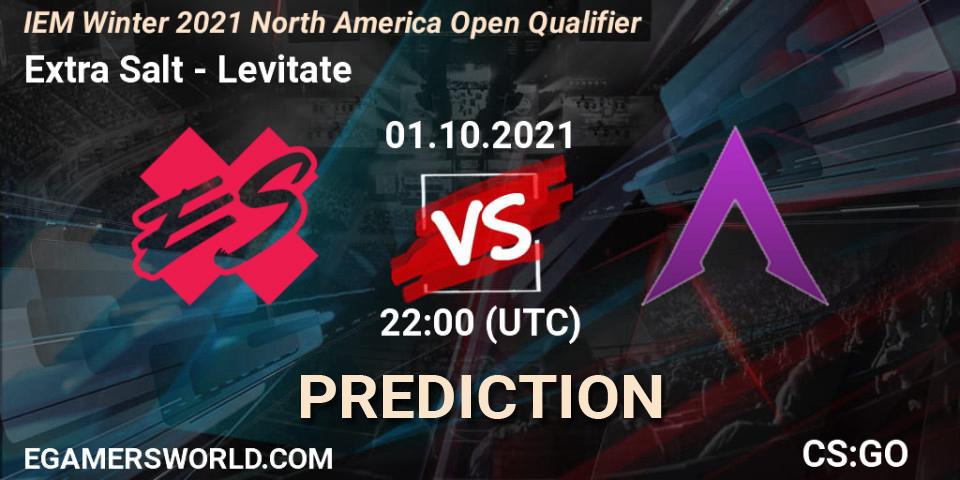 Prognoza Extra Salt - Levitate. 01.10.2021 at 22:00, Counter-Strike (CS2), IEM Winter 2021 North America Open Qualifier