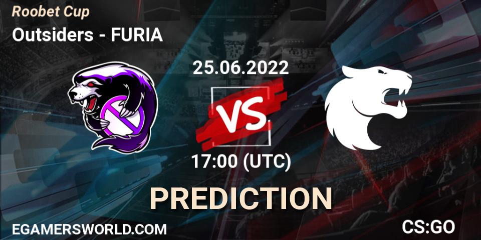 Prognoza Outsiders - FURIA. 25.06.2022 at 17:00, Counter-Strike (CS2), Roobet Cup
