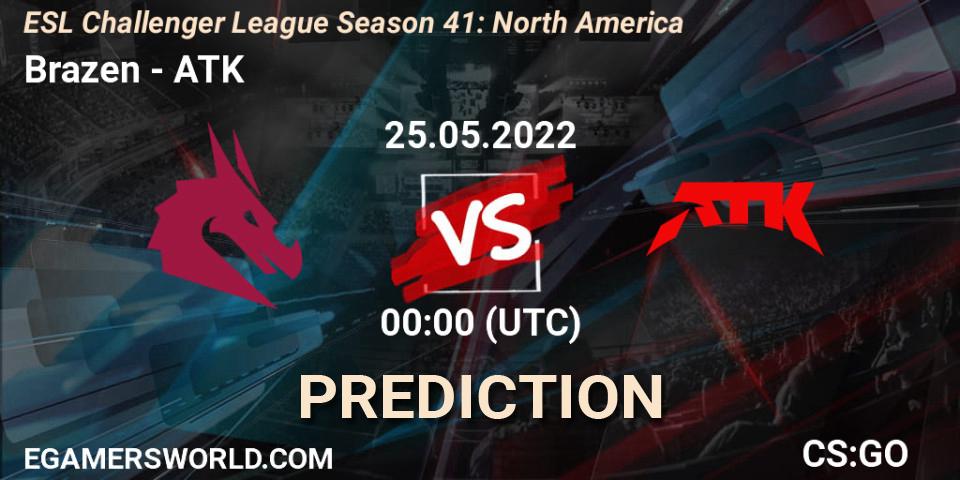 Prognoza Brazen - ATK. 25.05.2022 at 00:00, Counter-Strike (CS2), ESL Challenger League Season 41: North America