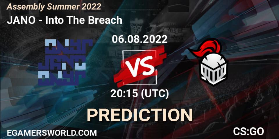 Prognoza JANO - Into The Breach. 06.08.2022 at 20:30, Counter-Strike (CS2), Assembly Summer 2022