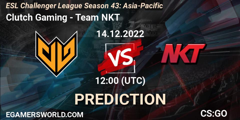 Prognoza Clutch Gaming - Team NKT. 14.12.2022 at 12:00, Counter-Strike (CS2), ESL Challenger League Season 43: Asia-Pacific