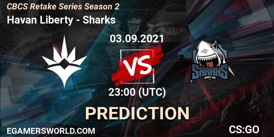 Prognoza Havan Liberty - Sharks. 03.09.21, CS2 (CS:GO), CBCS Retake Series Season 2