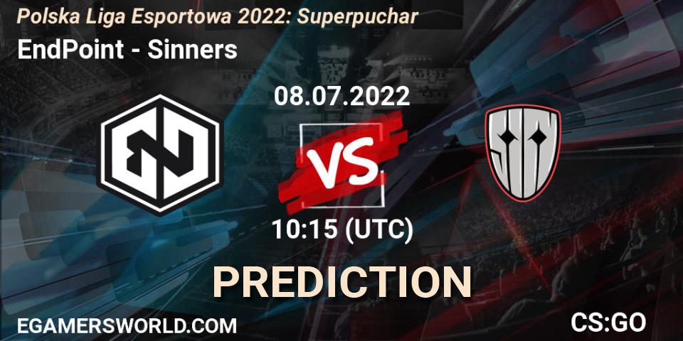 Prognoza EndPoint - Sinners. 08.07.2022 at 11:00, Counter-Strike (CS2), Polska Liga Esportowa 2022: Superpuchar