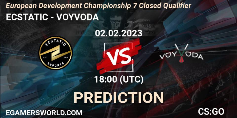 Prognoza ECSTATIC - VOYVODA. 02.02.23, CS2 (CS:GO), European Development Championship 7 Closed Qualifier