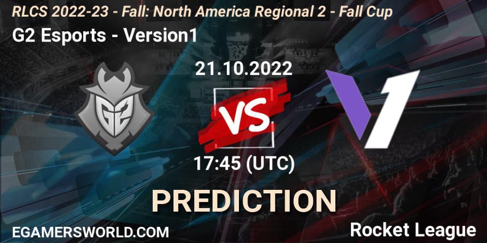 Prognoza G2 Esports - Version1. 21.10.2022 at 17:45, Rocket League, RLCS 2022-23 - Fall: North America Regional 2 - Fall Cup