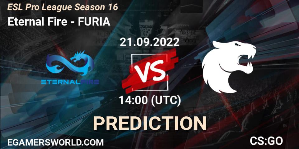 Prognoza Eternal Fire - FURIA. 21.09.2022 at 14:00, Counter-Strike (CS2), ESL Pro League Season 16