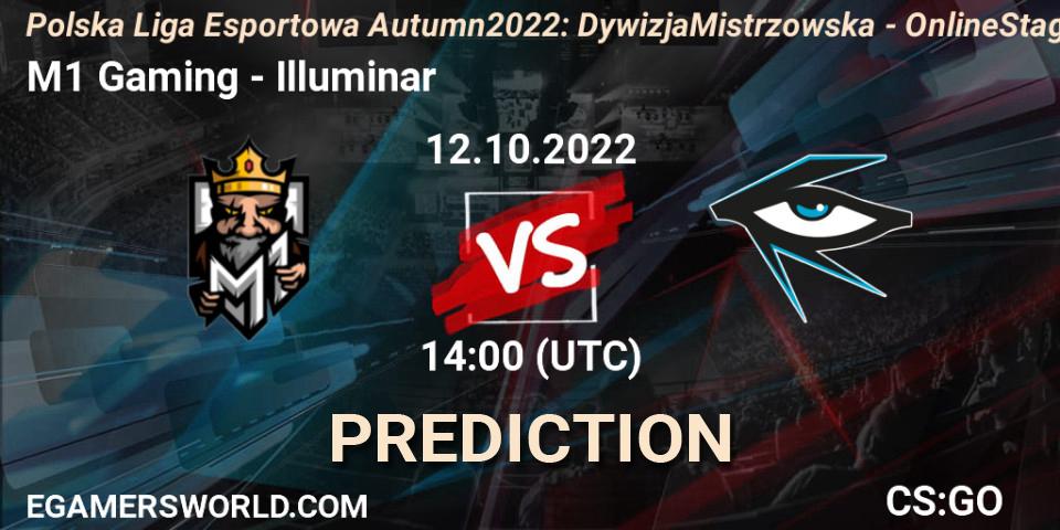Prognoza M1 Gaming - Illuminar. 12.10.2022 at 14:00, Counter-Strike (CS2), Polska Liga Esportowa Autumn 2022: Dywizja Mistrzowska - Online Stage