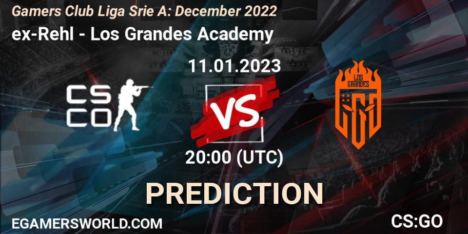 Prognoza ex-Rehl - Los Grandes Academy. 11.01.2023 at 20:00, Counter-Strike (CS2), Gamers Club Liga Série A: December 2022
