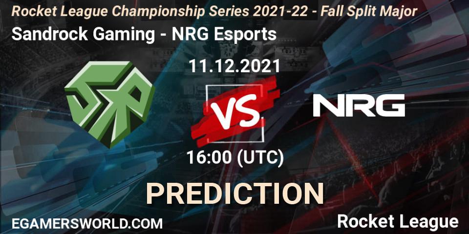 Prognoza Sandrock Gaming - NRG Esports. 11.12.2021 at 20:00, Rocket League, RLCS 2021-22 - Fall Split Major