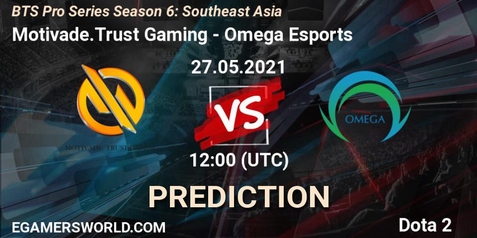 Prognoza Motivade.Trust Gaming - Omega Esports. 27.05.2021 at 12:01, Dota 2, BTS Pro Series Season 6: Southeast Asia