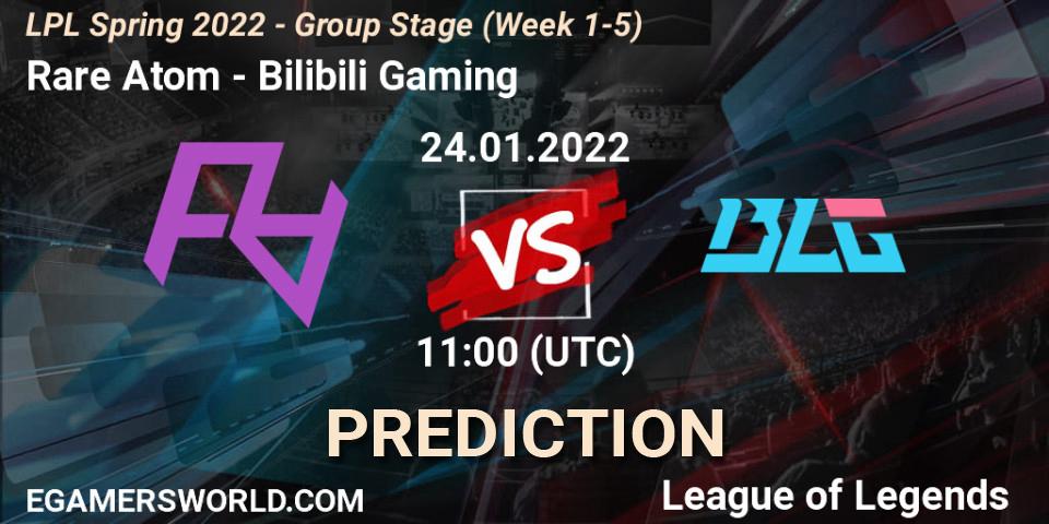 Prognoza Rare Atom - Bilibili Gaming. 24.01.2022 at 12:00, LoL, LPL Spring 2022 - Group Stage (Week 1-5)