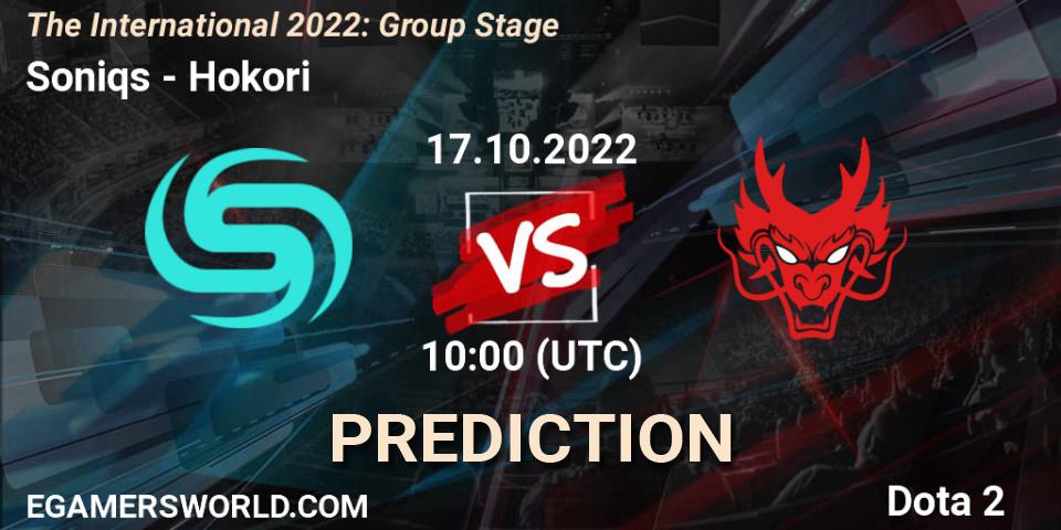 Prognoza Soniqs - Hokori. 17.10.2022 at 11:23, Dota 2, The International 2022: Group Stage