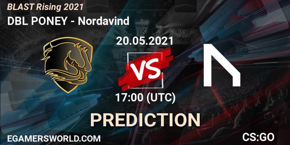Prognoza DBL PONEY - Nordavind. 20.05.2021 at 17:00, Counter-Strike (CS2), BLAST Rising 2021